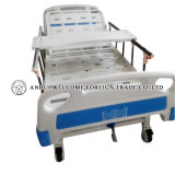 ABS Single Crank Manual Hospital Bed with Overbed Table