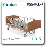 Ce& ISO Home Care Furniture, Adjustable Three Functions Wooden Electric Home Care Bed