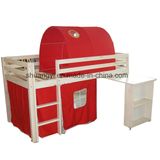 Bunk Bed with Slide for Kids with Tent