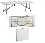 8 Seats Plastic Folding Table for Camping Picnic Dining Party
