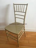 One Piece Chiavari Chair, Gold Color, Plastic Material