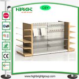 Wooden Grain Metal Supermarket Shelf