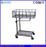 Hot Sale! Hospital Furniture Stainless Steel Bedside Infant Baby Bed/Trolley
