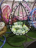 Modern Patio Outdoor Swing Rattan Outdoor Double Swing Egg Chairs