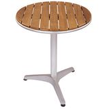 Round Aluminum Wooden Dining Table (DT-06260R1)