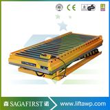 1000kg Capacity Hydraulic Electric Wood Roller Scissor Lift Table