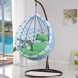 Patio Rattan Egg Shaped Swing Chair Wicker Hanging Single Seat Swing Chair (D017)