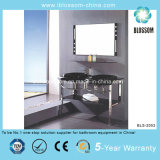 Double Sinks Floor Standing Bathroom Lacquer Glass Wash Basin /Bls-2053)