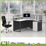 Melamine Top Office L Shape Single Workstation with Fabric Partition
