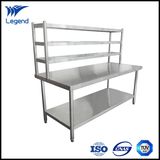 Stainless Steel Restaurant Working Table with Equipment Stands