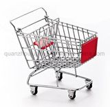 OEM Mini Metal Supermarket Shopping Trolley Cart Craft for Decoration