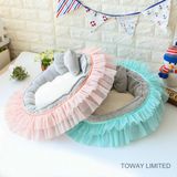 Coral Velvet Dog Soft Pads Pet Lace Princess Cute Bed