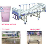 Hospital Three Function Manual Bed with Adjustable Headrest