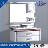 Modern Wall Mounted Ceramic Basin PVC Bathroom Cabinet