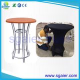 Solid Wood Bar Table and Aluminum Structure Bar Chair with Cheap Price