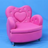 Heart Shaped Rose Red Fabric Children Sofa (SF-199)