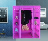 Iron Metal Frame Fabric Wardrobe