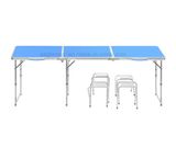 1.8m Aluminum Folding Telescopic Picnic Table with Legs