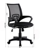 High Back Mesh Swivel Task Office Visitor Meeting Reception Chair with Plastic Arms