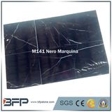 Polished/Matt/Honed Natural Stone Black Marble Tiles/Slabs