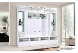 Wood Curve Table U Shape TV Cabinet for Home Living Room
