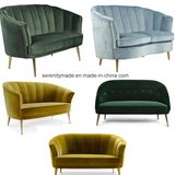 2018 New Design Italian and European Style Leisure Fabric Velvet Upholstery Sofa