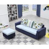 Modern 3 Seater Fabric Sofa with Ottoman