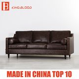 Sectional Brown Color Genuine Leather Sofa Set Furniture for Home