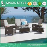 Rattan Relax Chair with Cushion Wicker Weaving Pneumatic Chair Garden Wicker Relax Chair Outdoor Rattan Pneumatic Sofa Patio Sofa Set