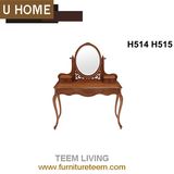 Antique Home Furniture Wooden Dresser with Mirror