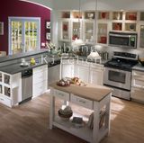 New Design China White Solid Wood Kitchen Cabinet #2012-45