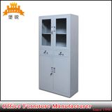 Hot Sale up Glass Door Middle Drawer Metal Office File Cabinet