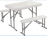 Outdoor Plastic Folding Beer Table with Benches Attached