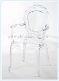 Elegant Transparent PC Chair / Plastic Chair with Arm for Home (YC-P31)