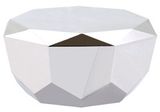 Stainless Steel Coffee Table with Diamond Shape and Mirror Finish