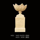 Flower Pot Pedestal Sandstone Sculpture for Outdoor Decorations