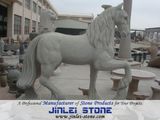 Garden Animal Carving Natural Caved Stone Horse Sculpture