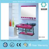 Vanity Bathroom Pink Cabinet Glass Basin Cabinet (BLS-2135)