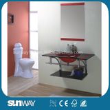 Modern Design Tempered Glass Basin with Mirror