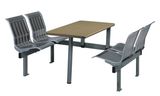 Fast Food Table with Chair, Dining Restaurant Table with 4 Seats (YA-116)