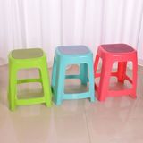 Stripes Style Square High PP Plastic Stool for Adult
