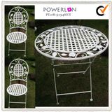 Outdoor Folding Classic White Metal Table Chair
