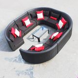 Circular Outdoor Sofa Garden Sofa Wicker Furniture Rattan Sofa Outdoor Furniture S215