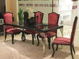 Home Furniture Dining Table and Chair with Stainless Legs (LS-218)