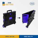 Foldable Shopping Cart for Supermarket with 2 Wheels