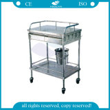 AG-Ss041 Stainless Steel Movable Hospital Medical Cart with Wheels