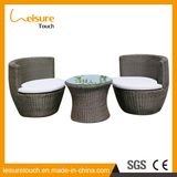 Patio Garden Balcony Chairs Round Rattan Relaxing Sofa Chair with Comfortable Cushion, Sofa Set for Sale Furniture