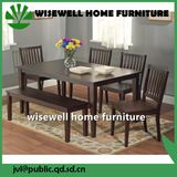 6-Piece Wood Dining Room Furniture with Bench