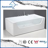 ABS Rectangle Whirlpool Massage Bathtub in White (AB0829)