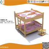 Kindergarten Solid Wood Furniture Children Wooden Double Bed